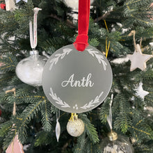 Load image into Gallery viewer, clear acrylic frosted name Christmas ornament
