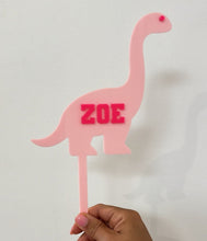 Load image into Gallery viewer, Dinosaur Cake Topper - Personalised
