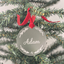 Load image into Gallery viewer, frosted acrylic personalised Christmas decoration
