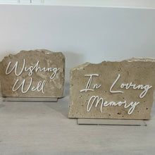 Load image into Gallery viewer, Travertine Wedding Sign Set
