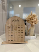 Load image into Gallery viewer, Personalised Wooden Earring Stand
