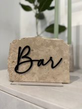 Load image into Gallery viewer, Travertine Bar Sign
