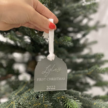 Load image into Gallery viewer, Personalised Baby&#39;s first Christmas ornament
