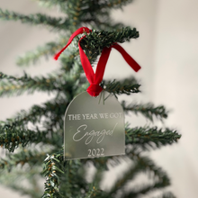 Load image into Gallery viewer, personalised engagement Christmas ornament
