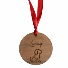 Load image into Gallery viewer, Wooden pet Christmas decoration
