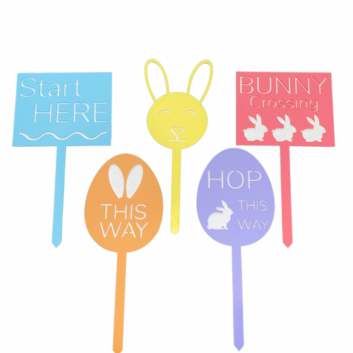 Colourful Easter egg hunt sign kit