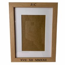 Load image into Gallery viewer, couples personalised wooden wedding date picture frame
