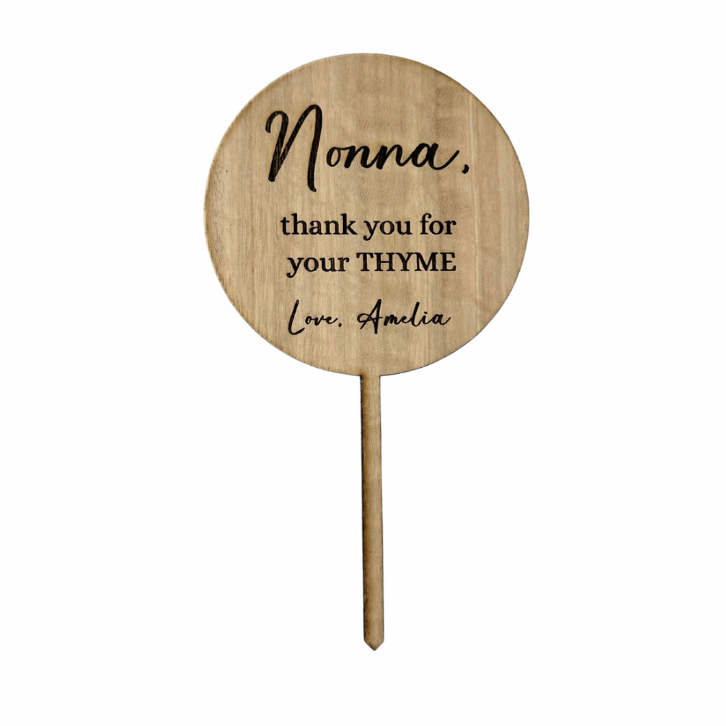 Personalised Thank You Plant Sign