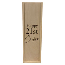 Load image into Gallery viewer, personalised 21st birthday wine box
