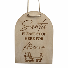 Load image into Gallery viewer, personalised Christmas sign santa
