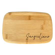 Load image into Gallery viewer, personalised cheese board name custom bamboo engraved
