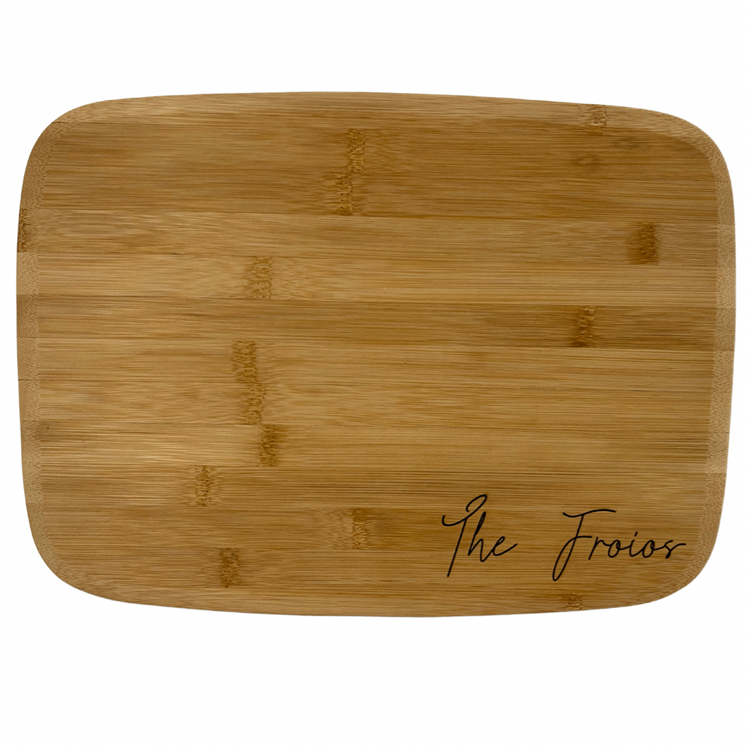 personalised engraved couple chopping board