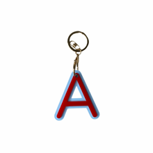 Load image into Gallery viewer, personalised letter colourful keyrings schoolbag
