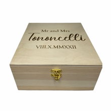 Load image into Gallery viewer, Personalised wedding keepsake box
