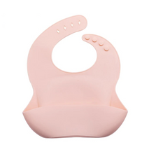 Load image into Gallery viewer, pink baby silicone bib
