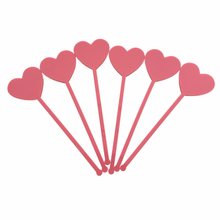 Load image into Gallery viewer, pink love heart drink stirrers valentines day party
