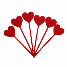 Load image into Gallery viewer, red love heart drink stirrers valentines day party

