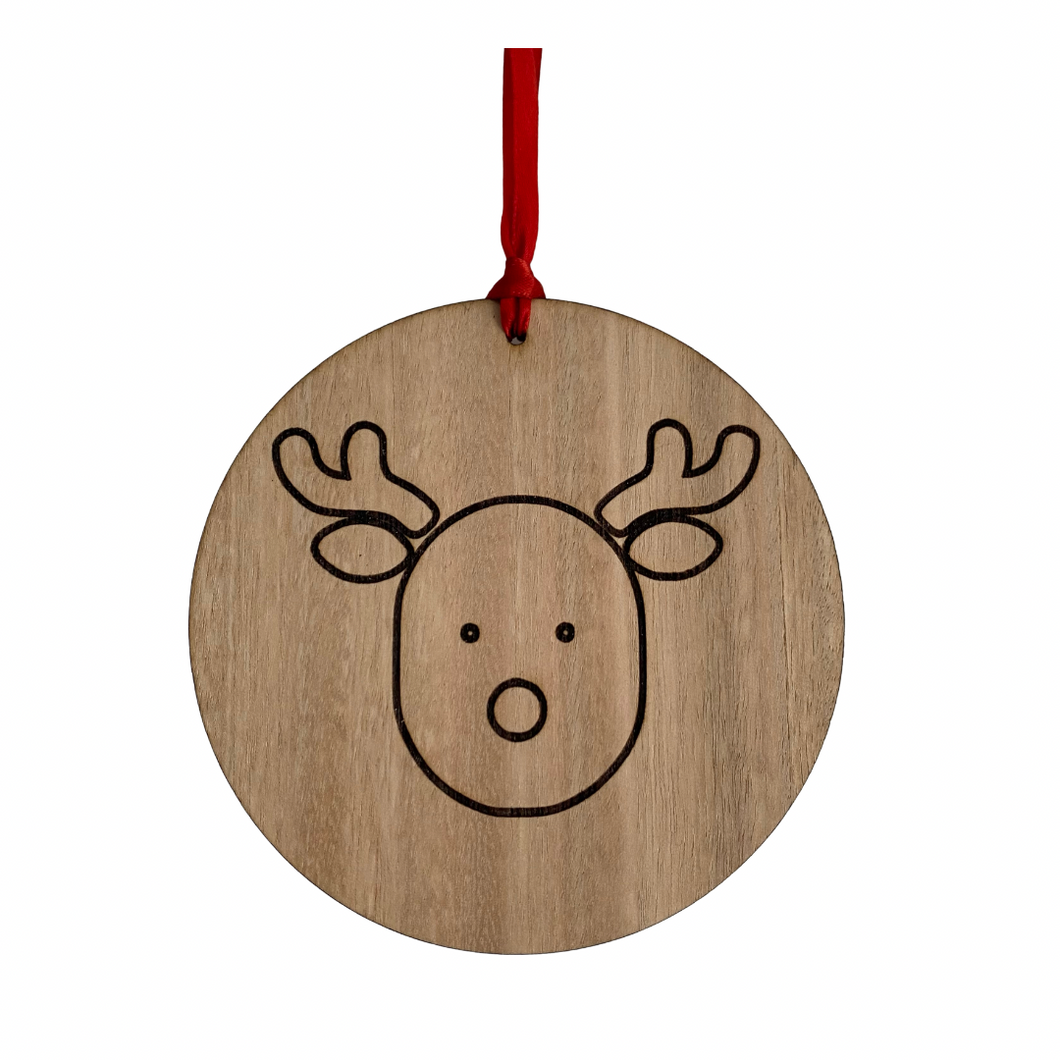 reindeer wooden handmade Christmas decoration
