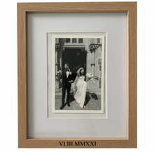 Load image into Gallery viewer, Roman numeral wedding date personalised frame
