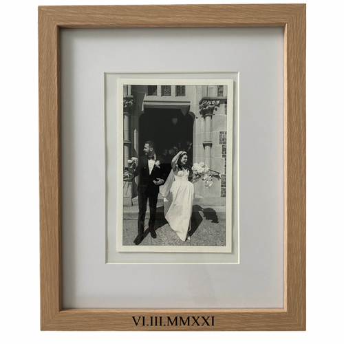 Roman numeral wedding date personalised frame